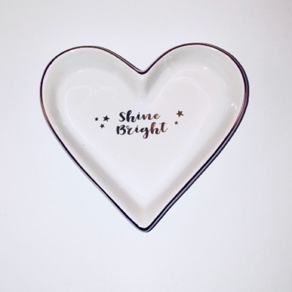 Ceramic Jewelry tray with gold trim